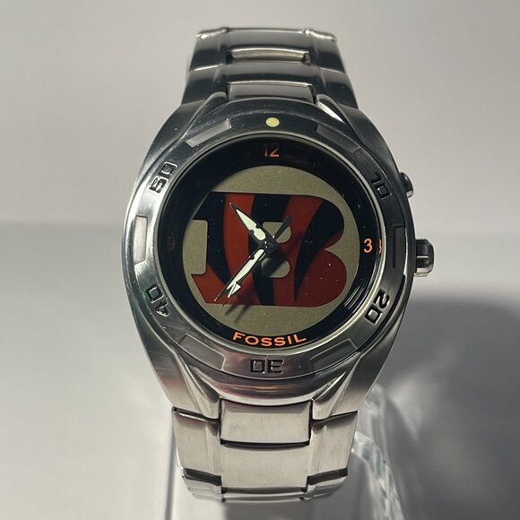 Cincinnati Bengals NFL Stainless-Steel Kaleido Watch by Fossil NEW (RARE) - Picture 7 of 8